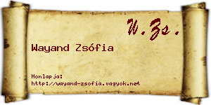 Wayand Zsófia névjegykártya