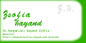 zsofia wayand business card