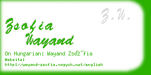 zsofia wayand business card